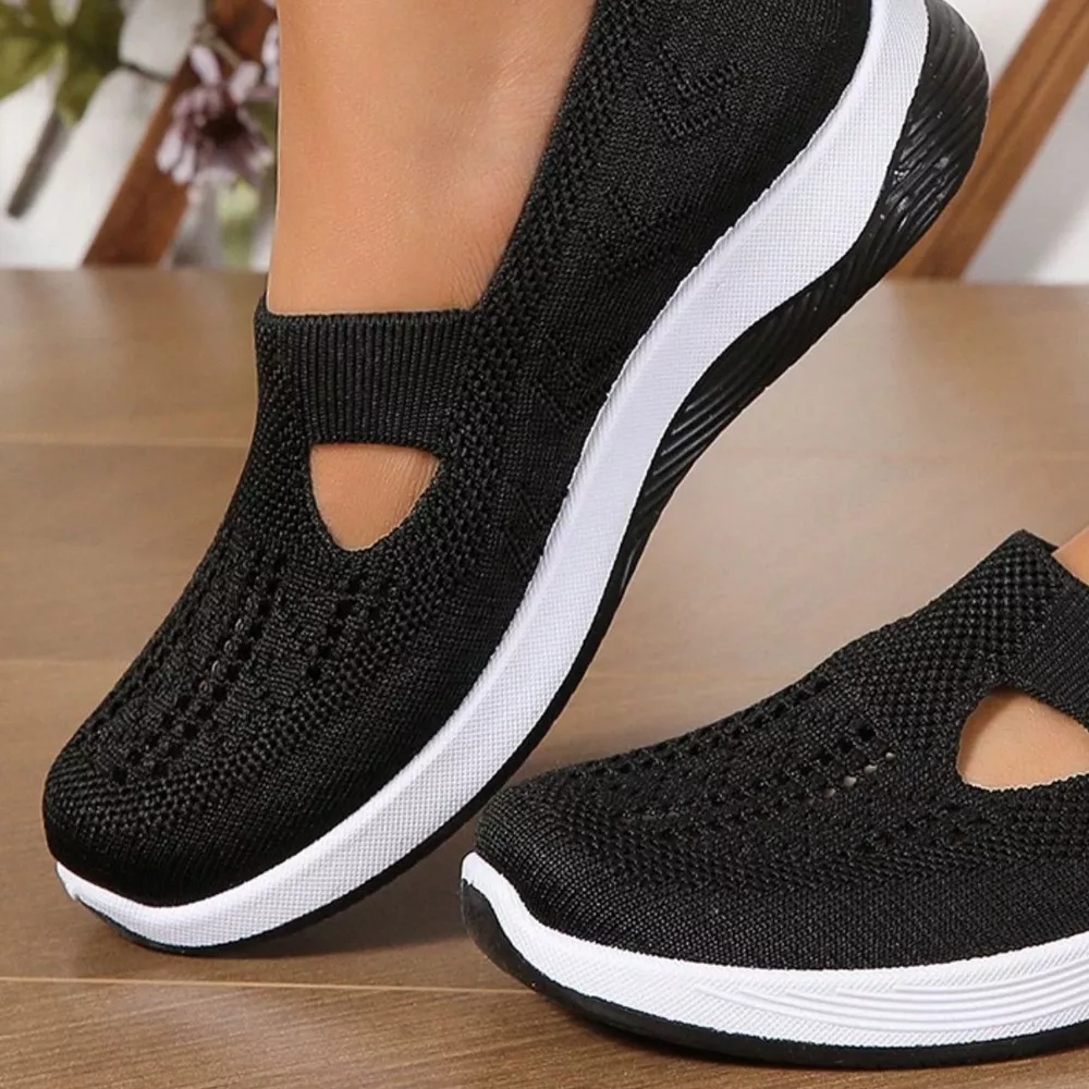 Round Toe Mesh Slip-Ons, image 4