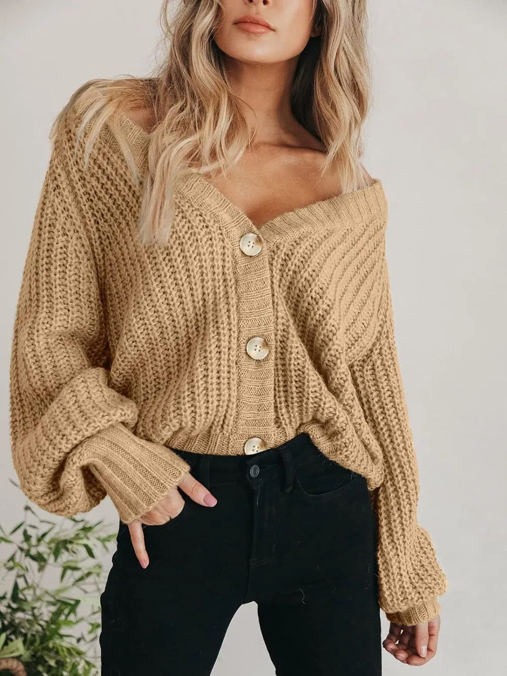 Button Up Long Sleeve Cardigan, image 2