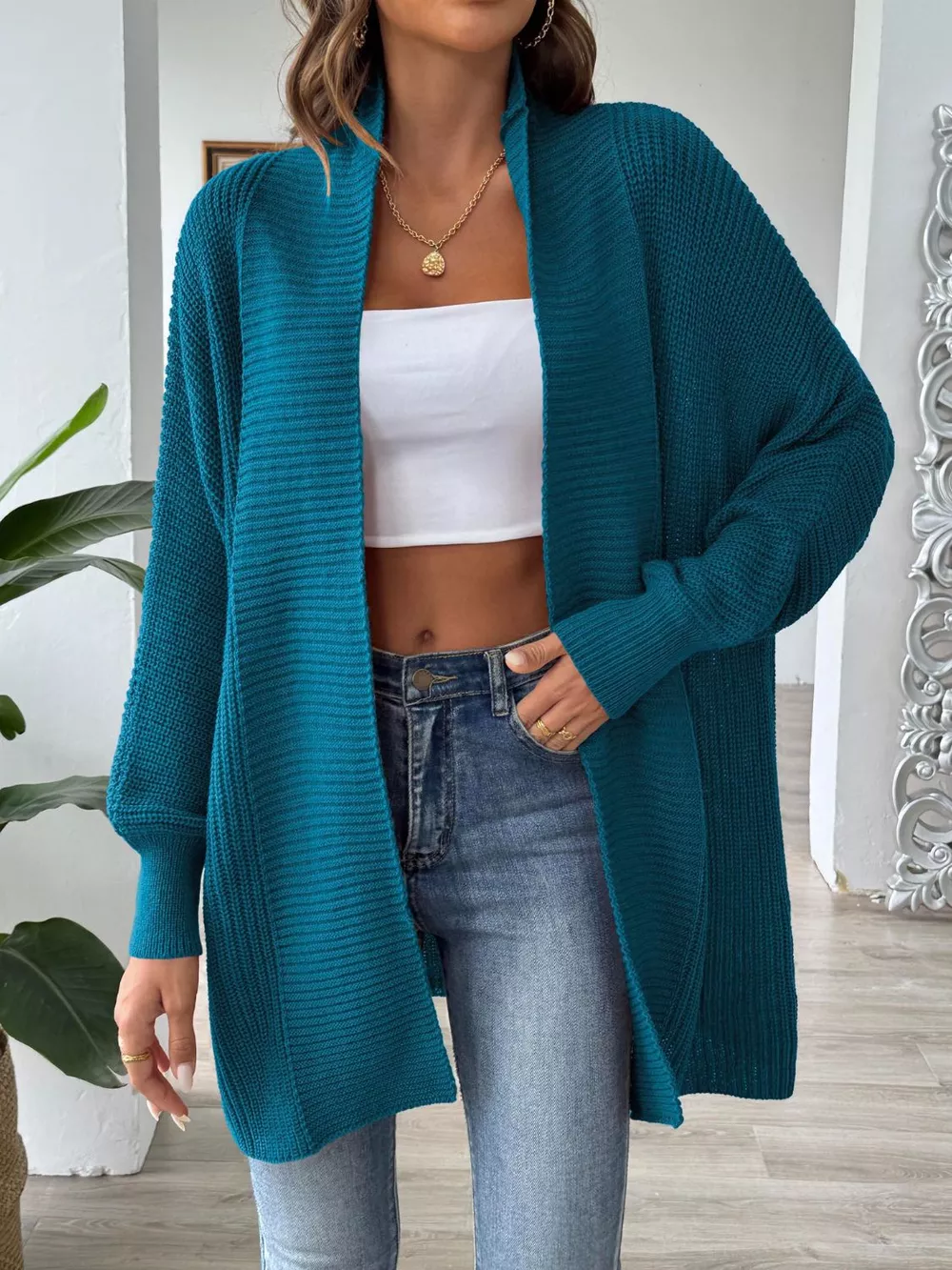 Open Front Long Sleeve Cardigan, image 13