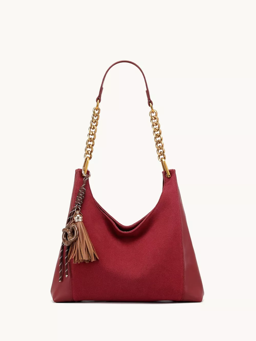 Chain Strap Tassel Charm Shoulder Bag, image 6