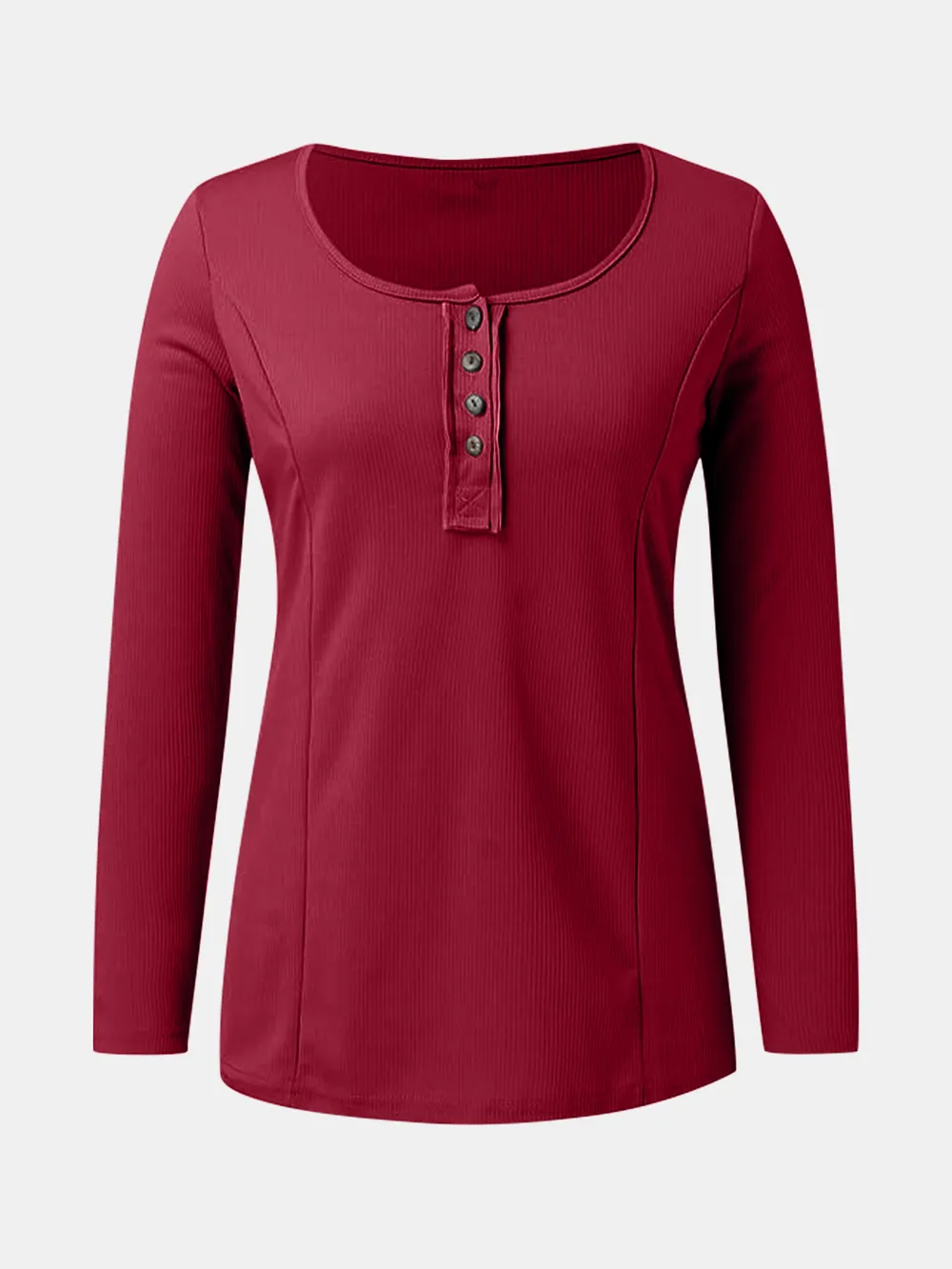 Full Size Scoop Neck Long Sleeve T-Shirt, image 6