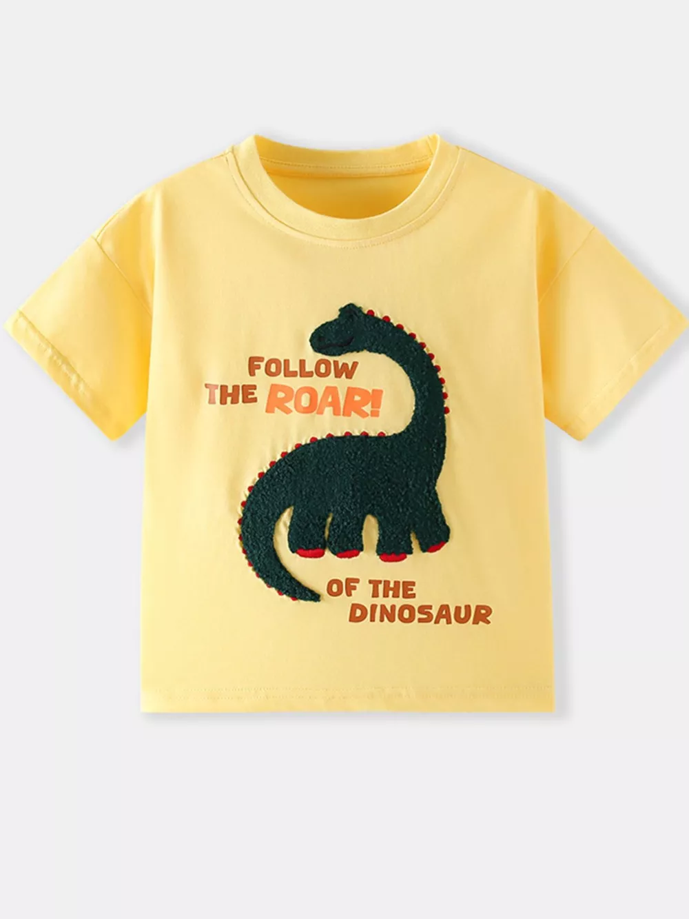 Children's Dinosaur Graphic Round Neck T-Shirt, image 2