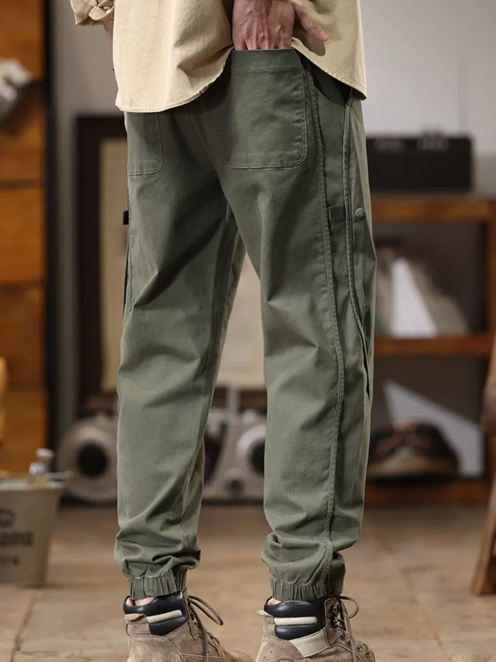 Men's Full Size Drawstring Jogger Pants with Elastic Cuffs Plus Size, image 8