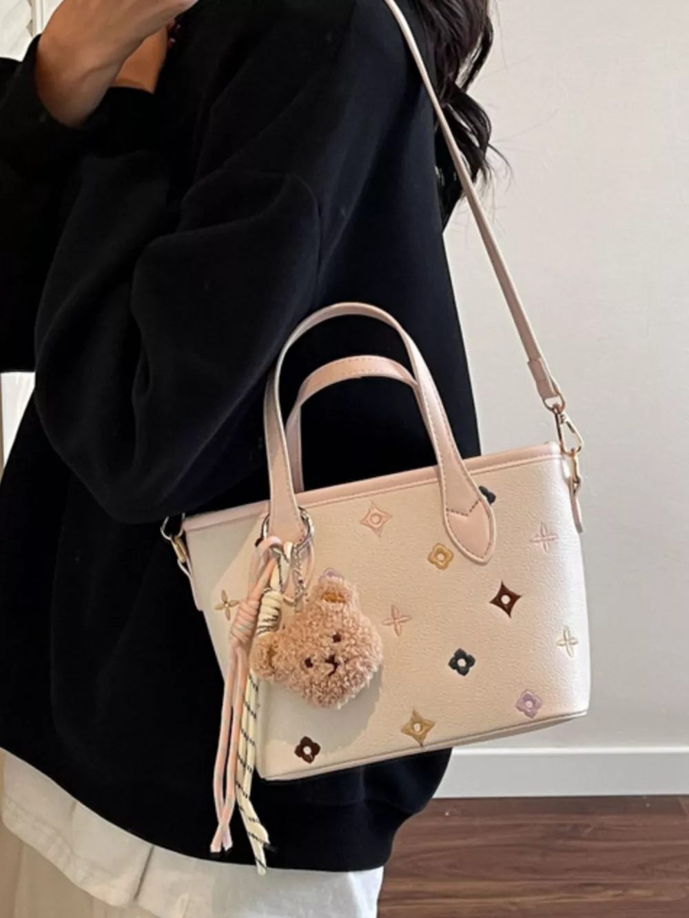 Embroidered Pattern Crossbody Bag, image 15