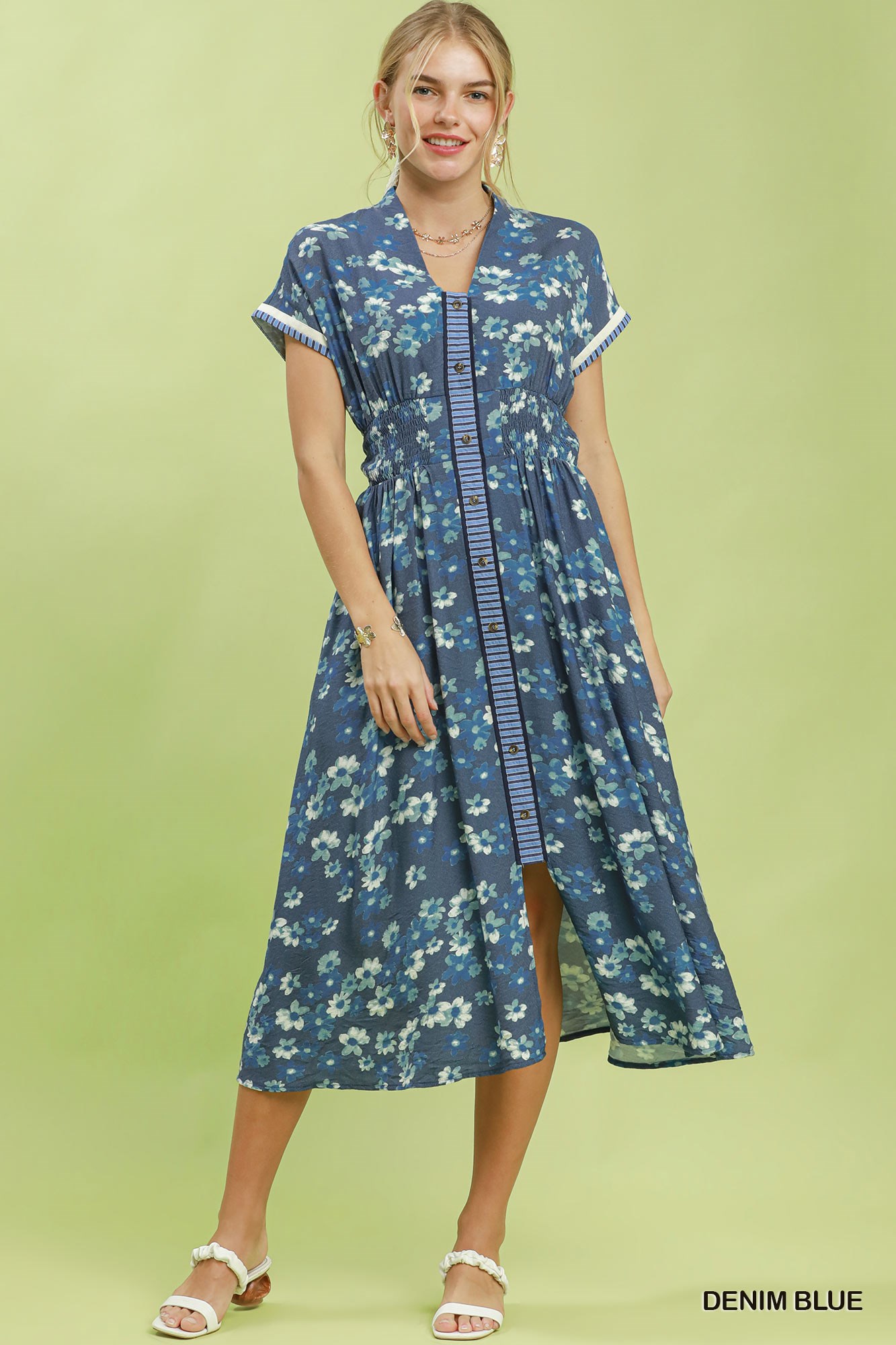 Ruffle Sleeve Henley Shift Dress, image 4