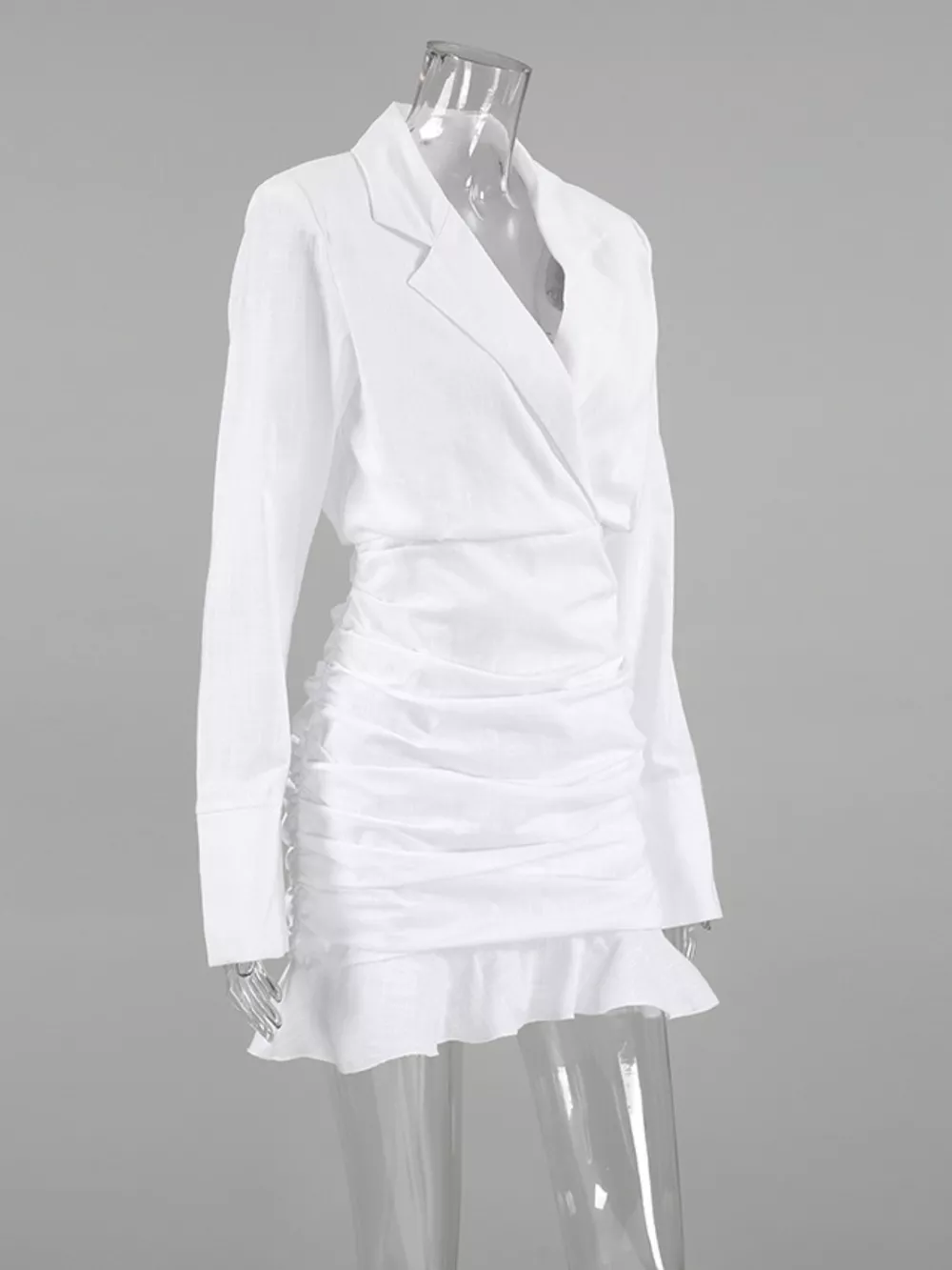 Blazer Style Ruched Mini Dress, image 8