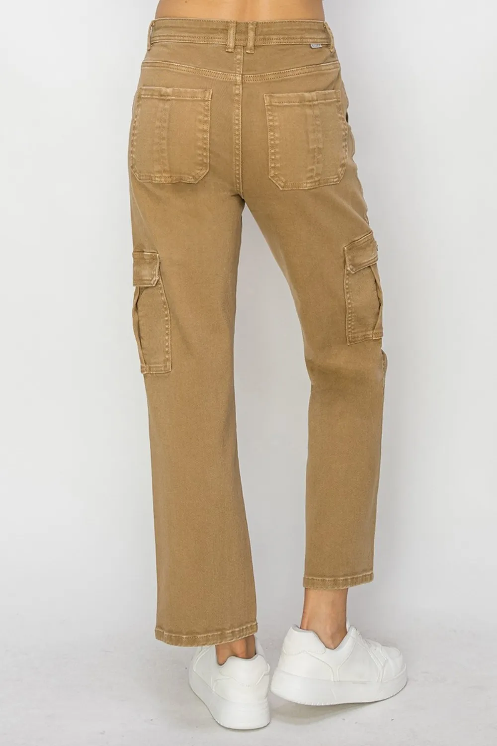 Full Size High Rise Cargo Jeans, image 5