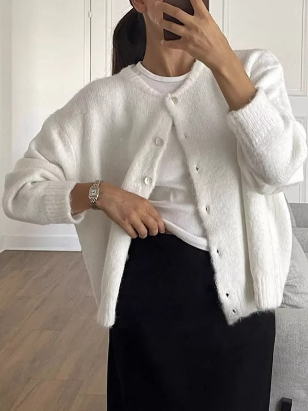 Button Up Long Sleeve Cardigan, image 9