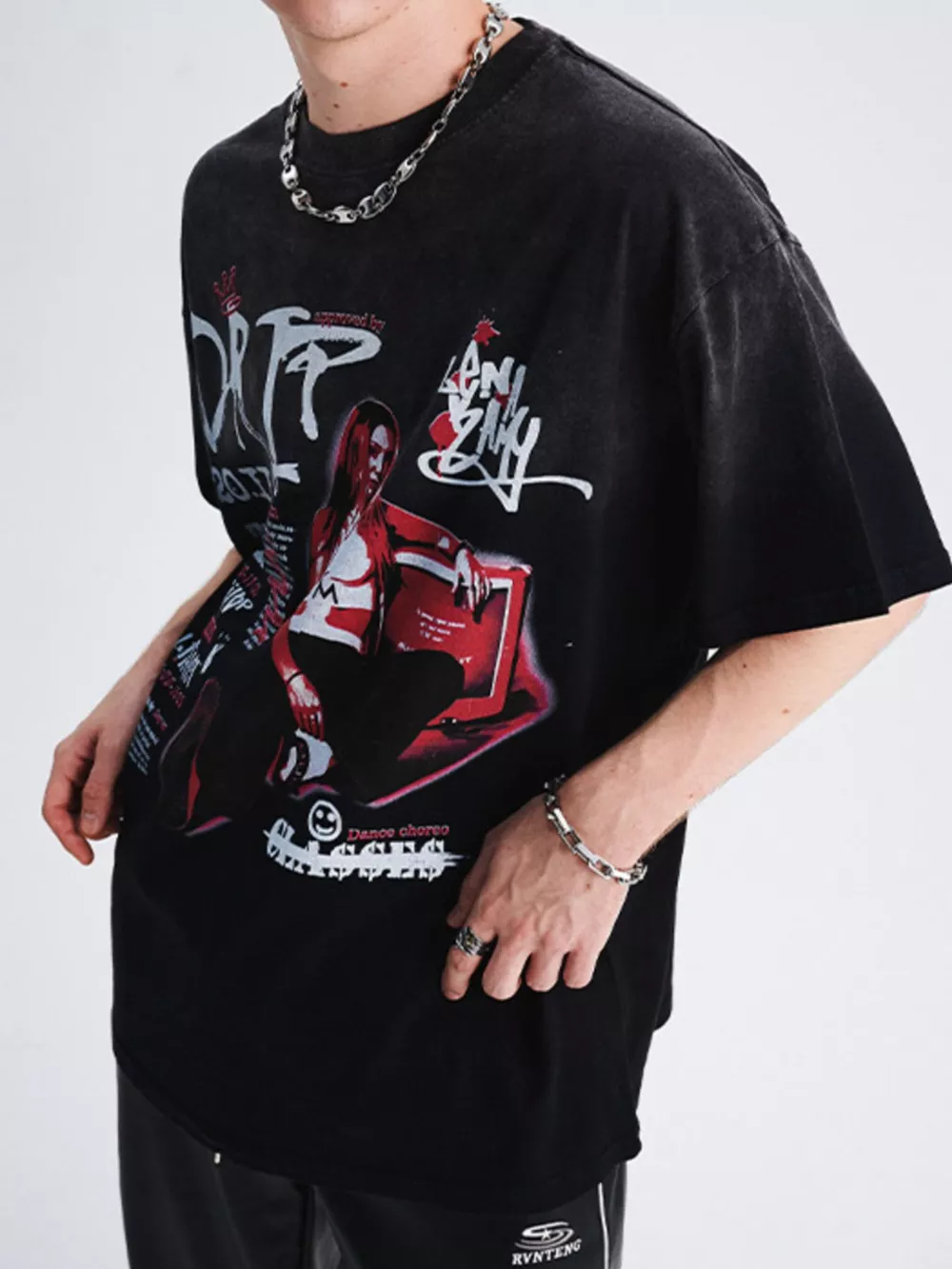 Men's Graphic Short Sleeve Vintage Wash T-Shirt