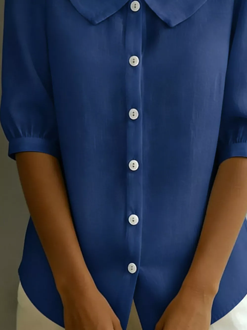 Peter Pan Collar Puff Sleeve Shirt, image 17