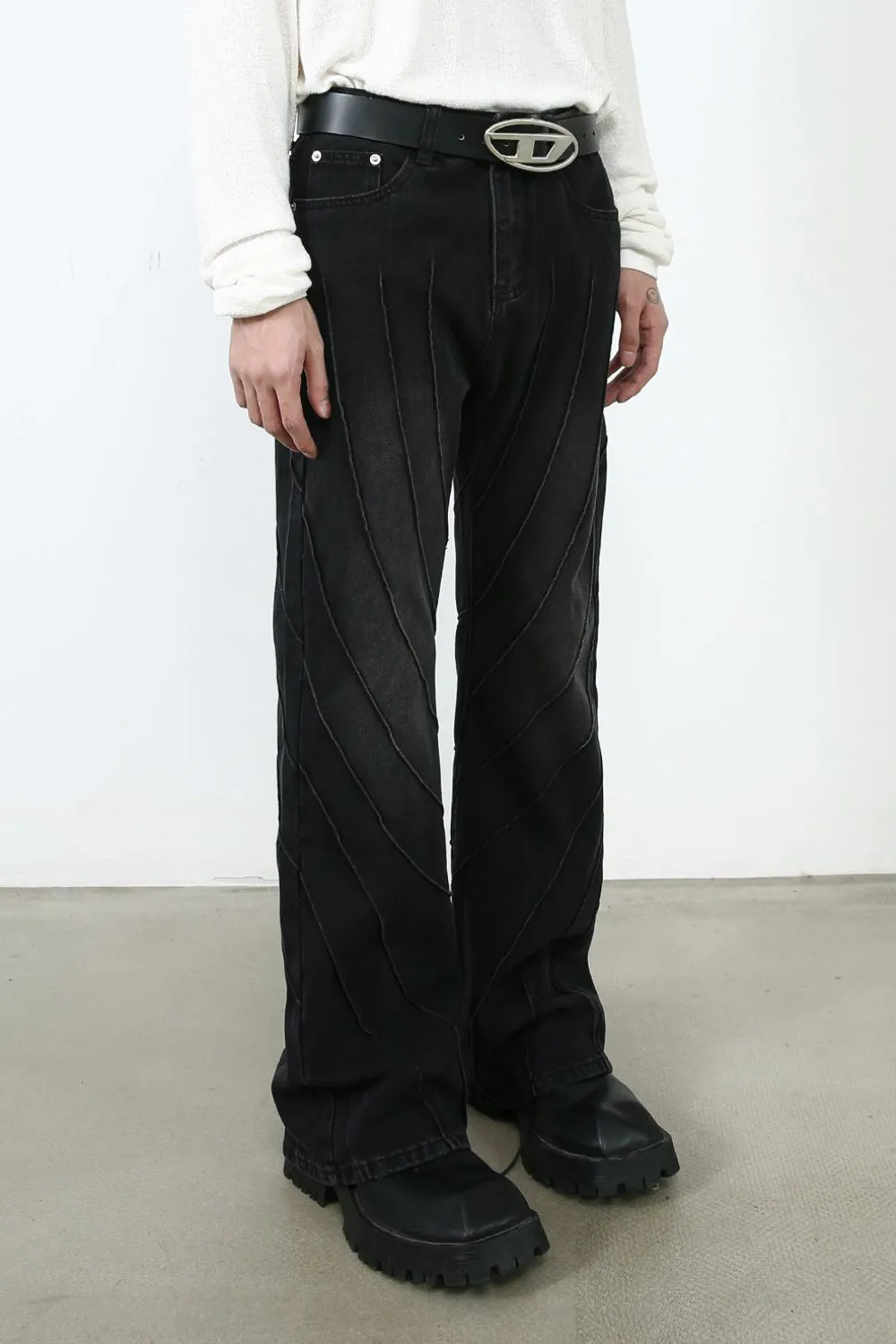 Men's Exposed Seam Jeans with Pockets, image 3