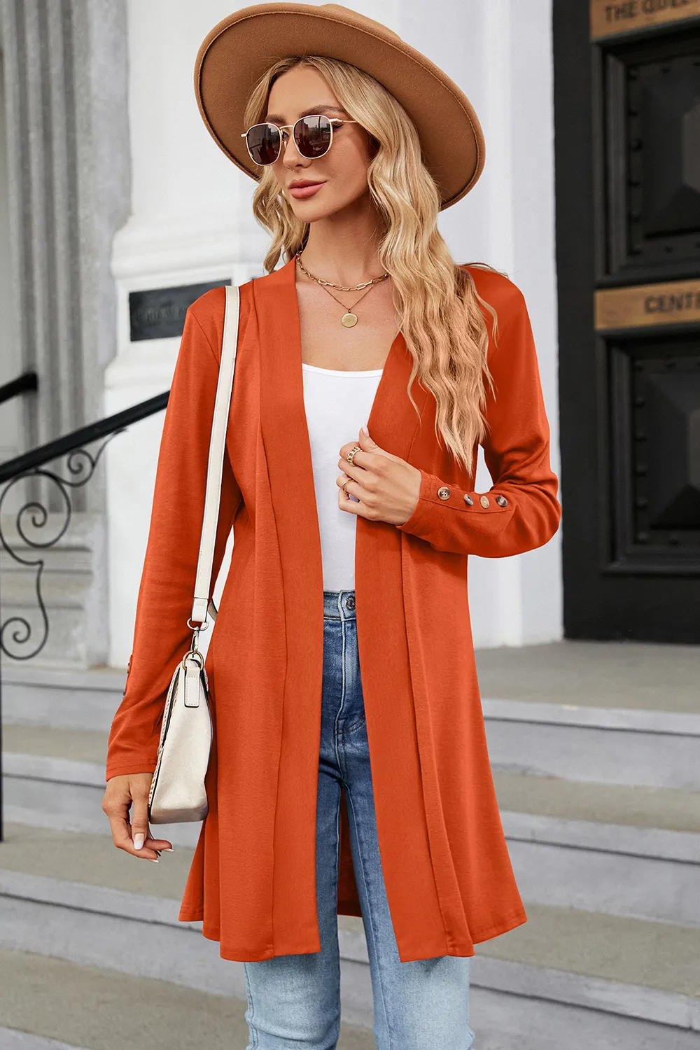 Open Front Long Sleeve Cardigan, image 7
