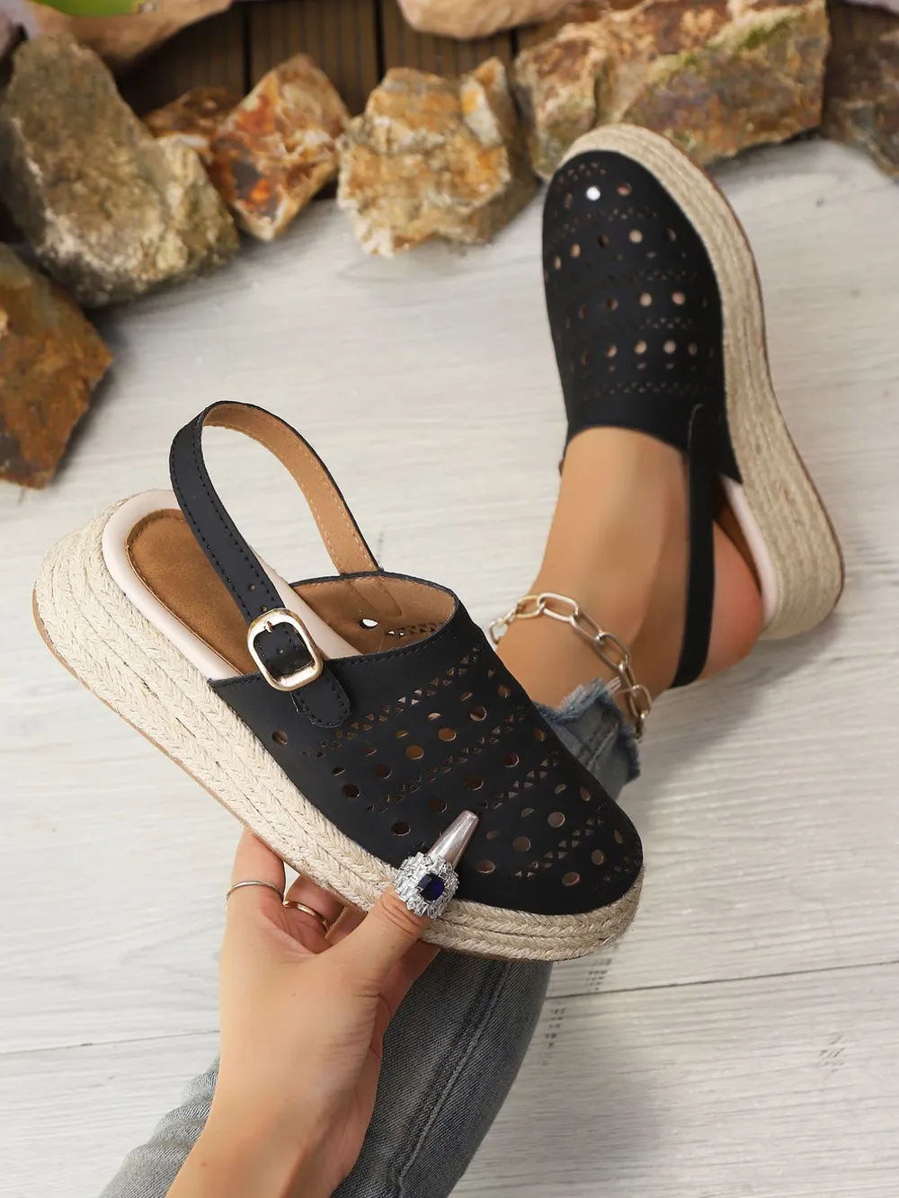 Hollow Out Platform Sandals, image 6