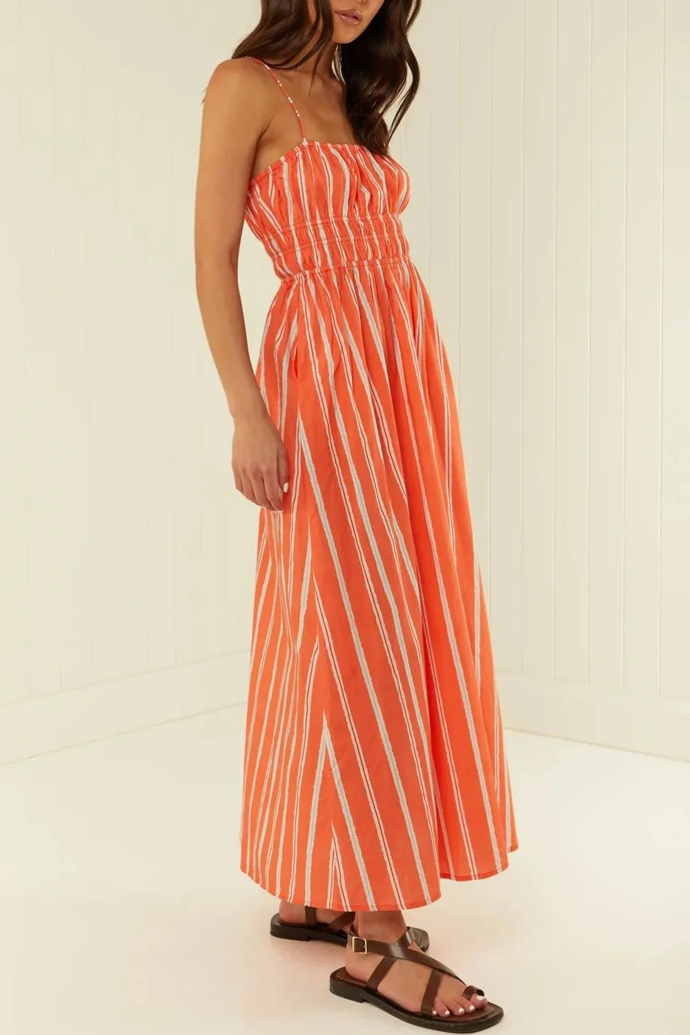 Striped Square Neck Cami Dress, image 6