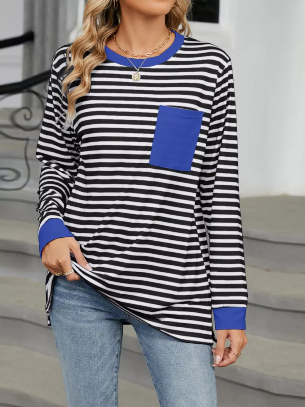 Striped Long Sleeve T-Shirt, image 3