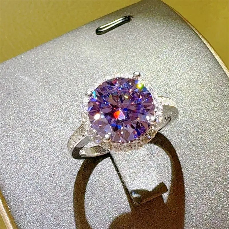 3 Carat Moissanite Zircon 925 Sterling Silver Ring, image 3