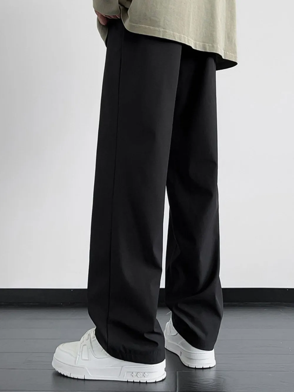 Men's Plus Size Drawstring Wide Leg Pants, image 2