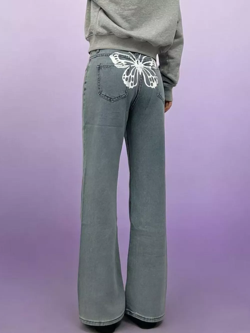 Butterfly Back Wide Leg Jeans, image 10