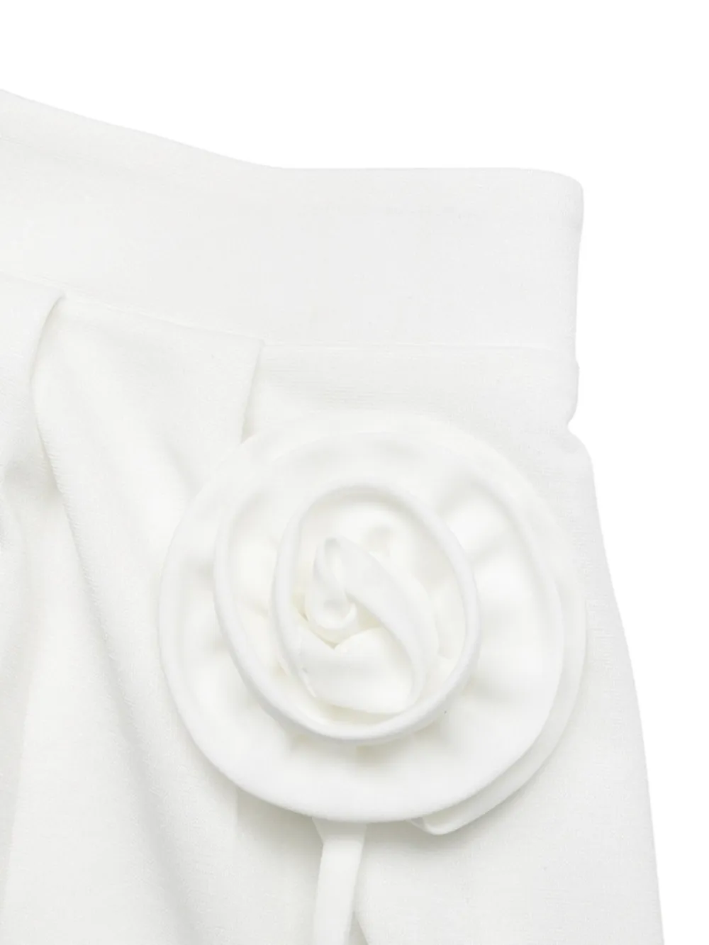 3D Flower Applique High-Waisted Shorts, image 5