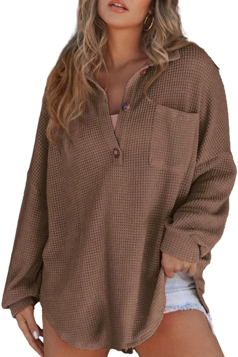 Half Button Long Sleeve Sweatshirt, image 10