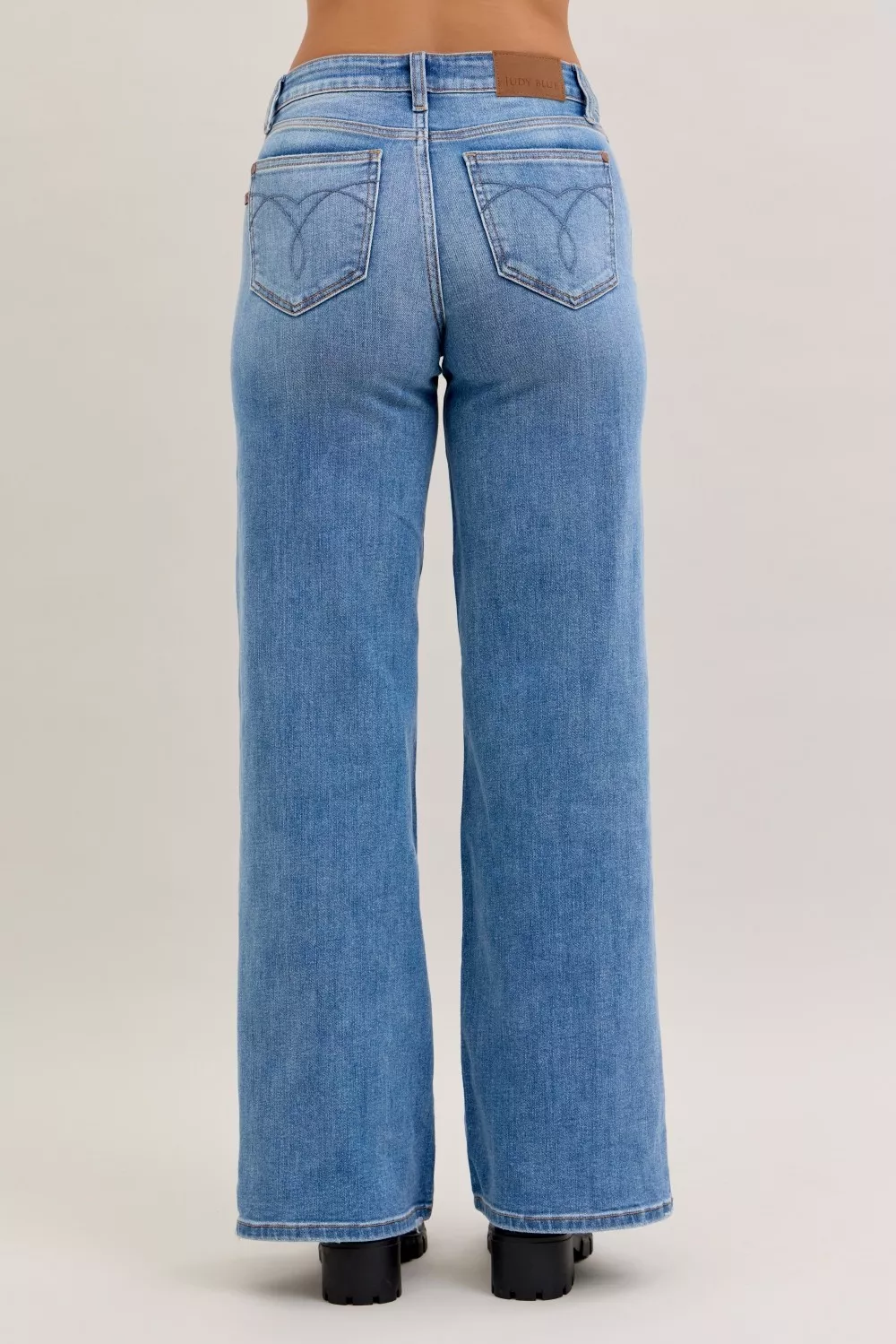 Mid Rise Retro Wide Leg Jeans, image 5