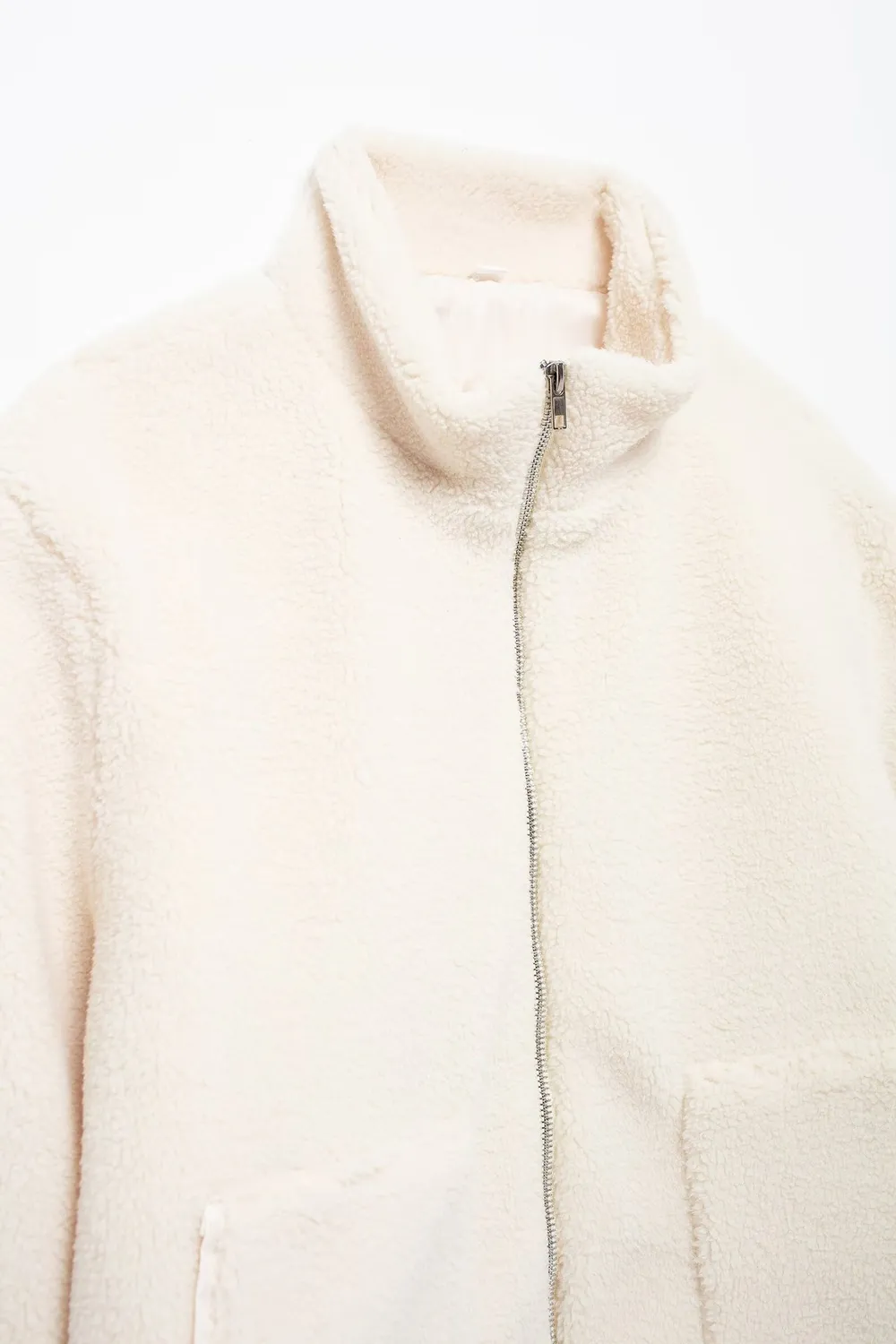 Turtleneck Zip Up Long Sleeve Plush Jacket, image 24