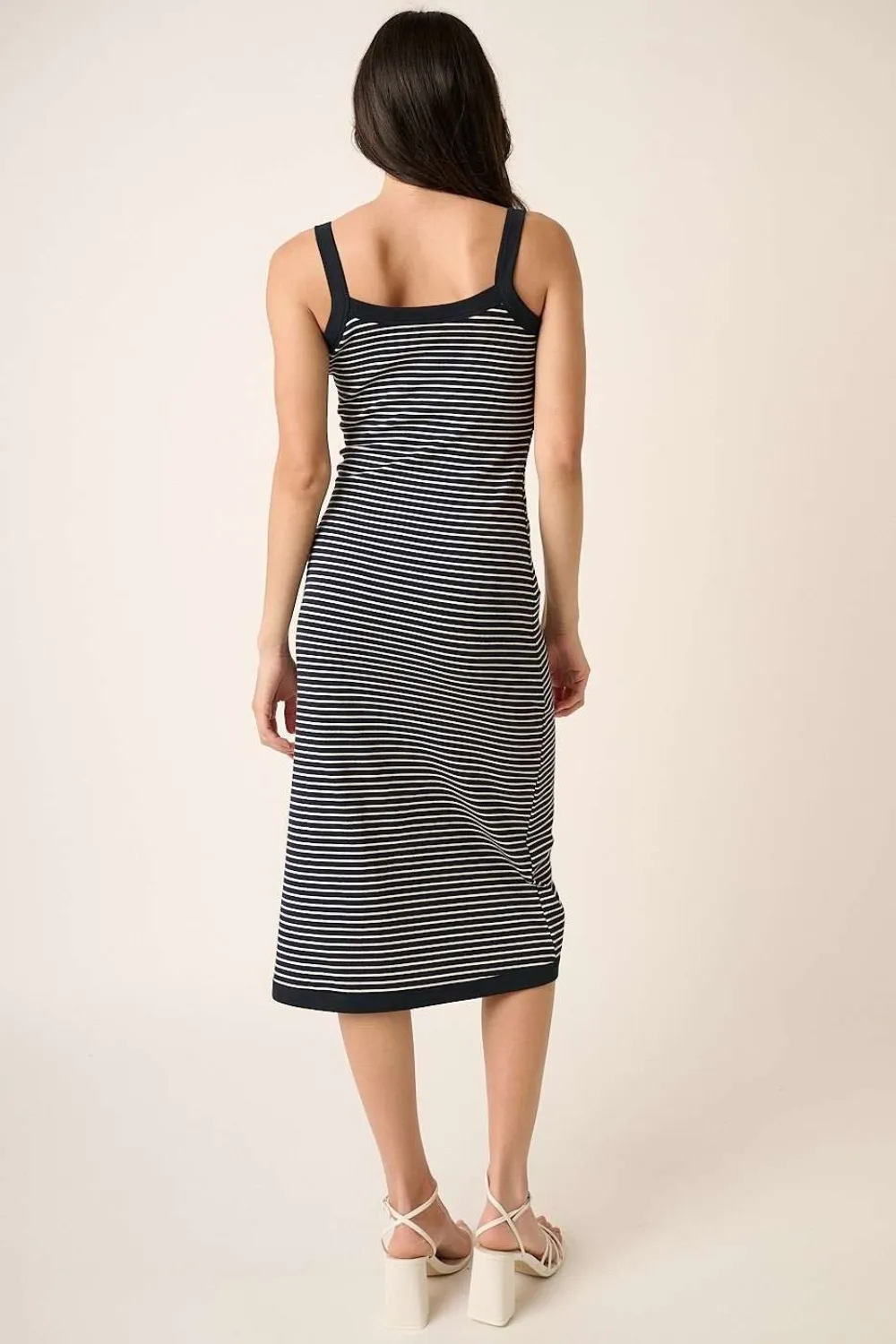 Contrast Striped Midi Cami Dress, image 2