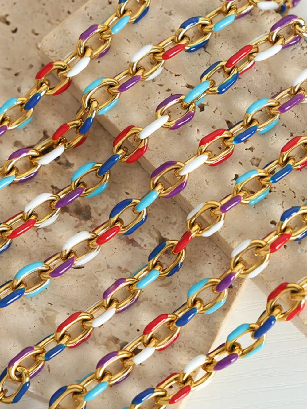 18K Gold-Plated Titanium Steel Necklace, image 3
