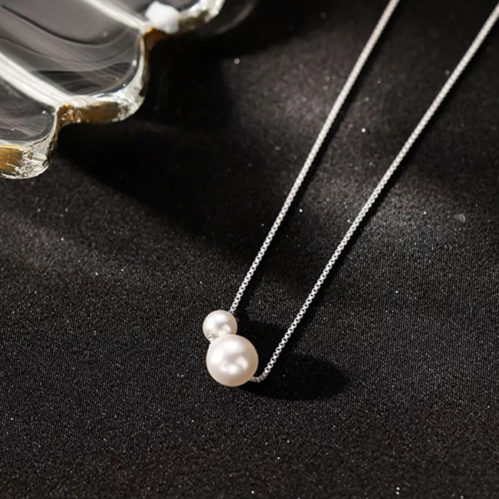 925 Sterling Silver Pearl Necklace, image 6