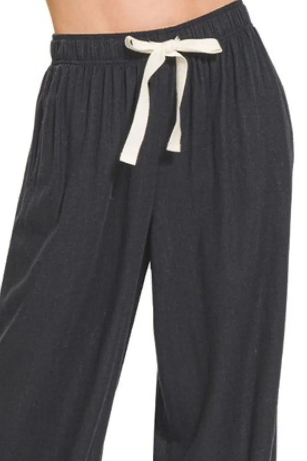 Linen Drawstring Pants, image 2