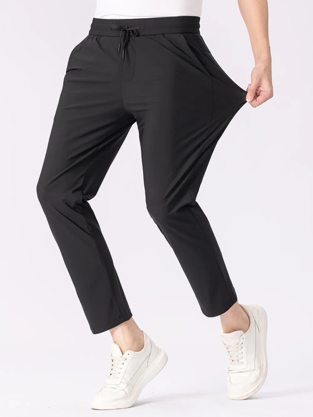 Men's Plus Size Drawstring Waistband Quick-Dry Pants