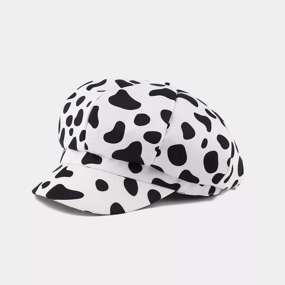 Animal Print Newsboy Hat