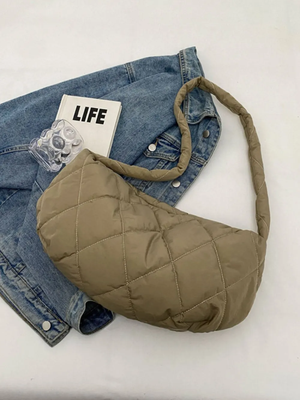 Quilted Polyester Crossbody Bag, image 14
