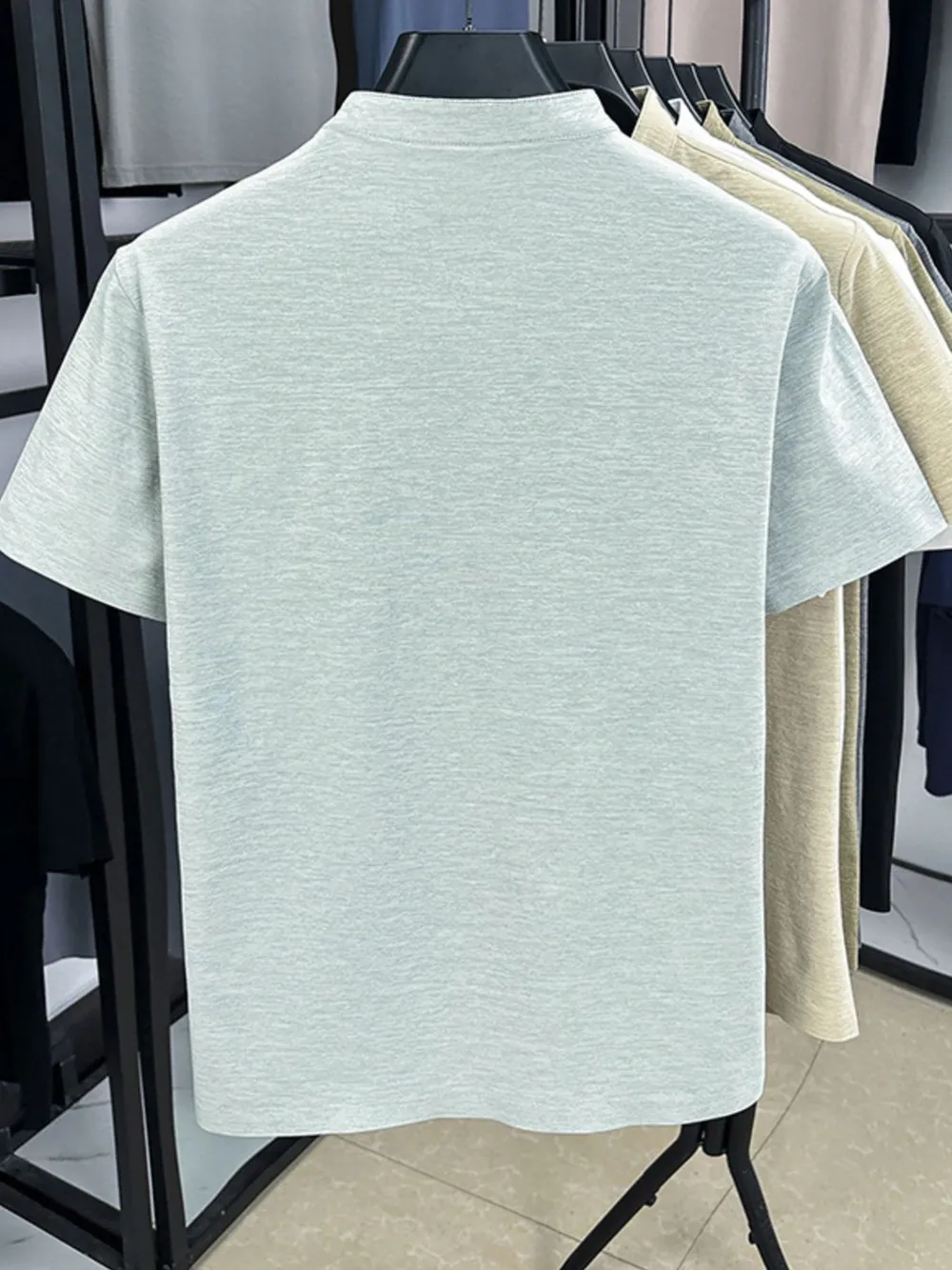 Men's Plus Size Button Detail Short Sleeve Polo, image 3