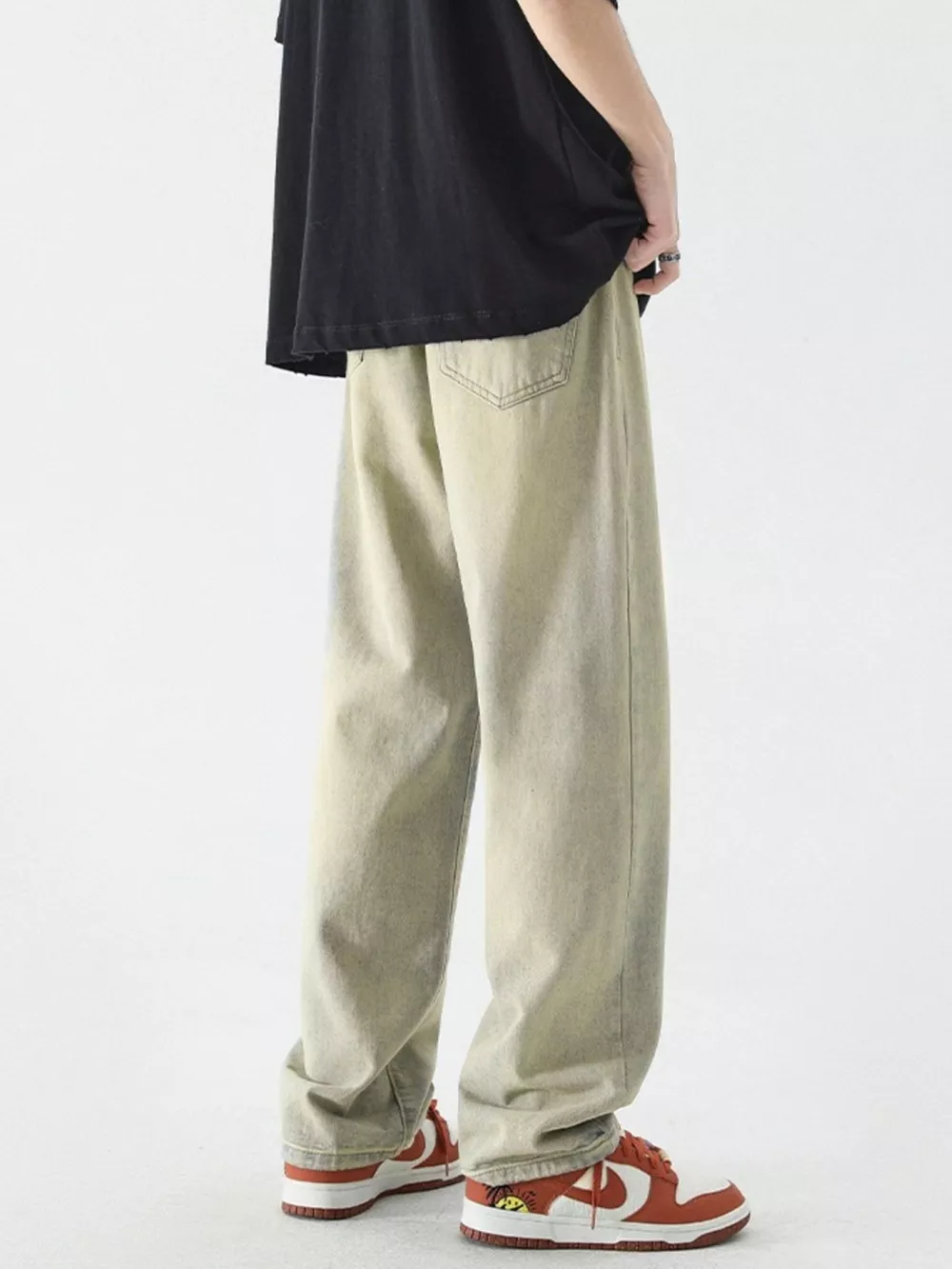 Men's Full Size Vintage Wash Wide Leg Jeans Plus Size, image 4