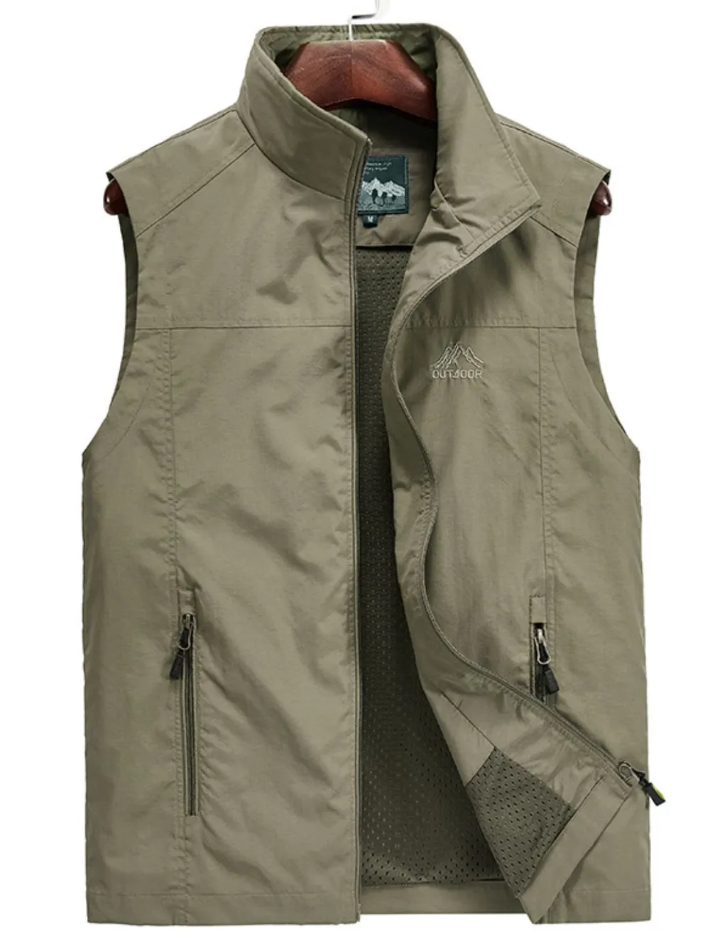 Men's Plus Size Zip Up Vest, image 2