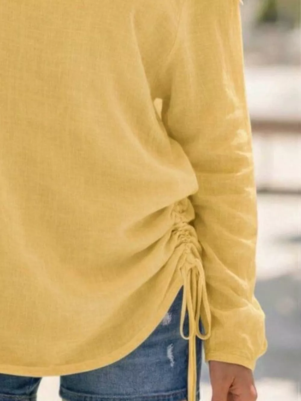 Lace Trim One Shoulder Ruched Top, image 15