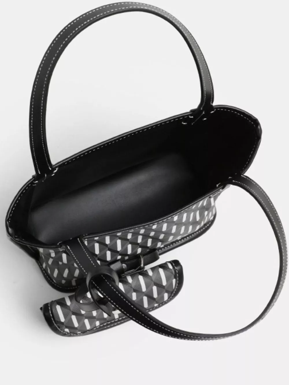 Geometric Handbag with Detachable Purse, image 4