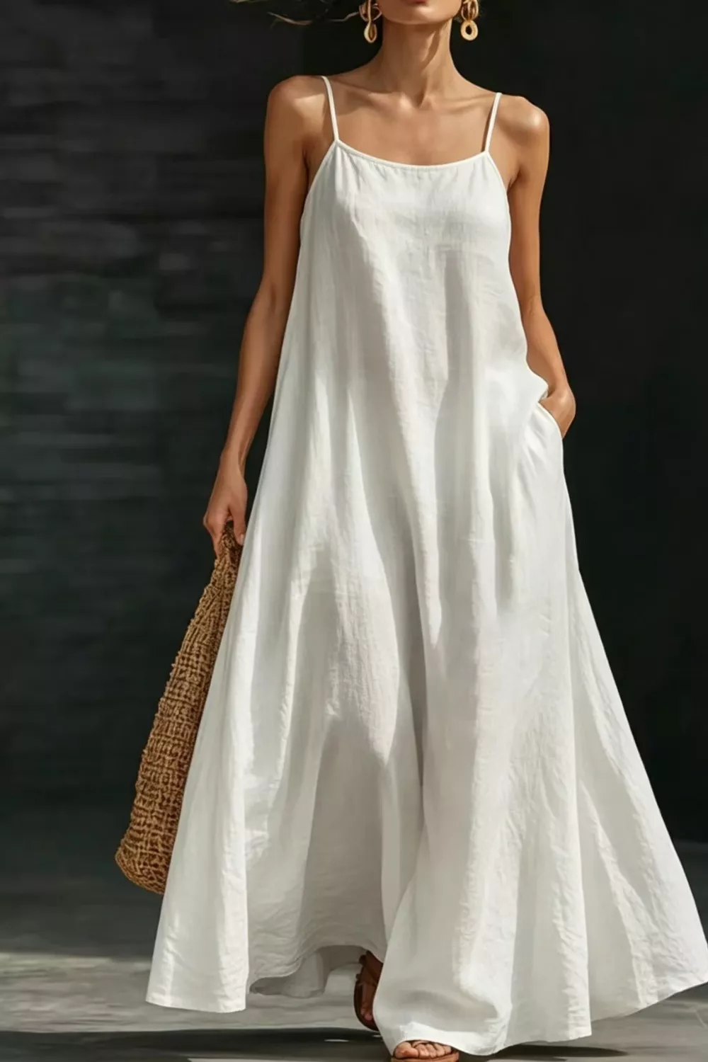 Sleeveless Loose Fit Maxi Dress, image 2