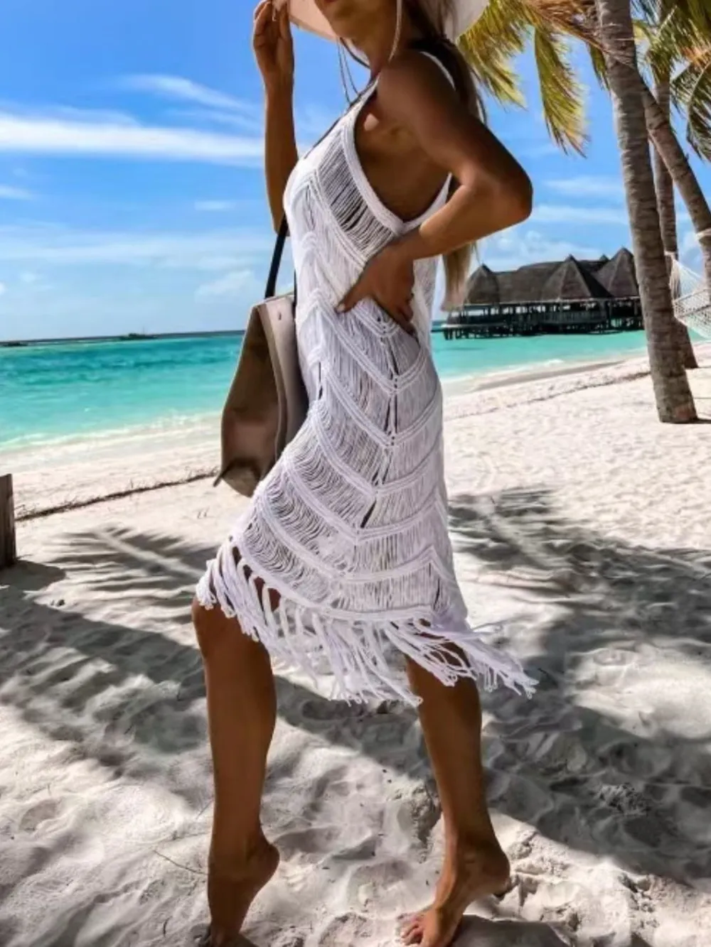 Fringe Scoop Neck Cover-Up, image 5