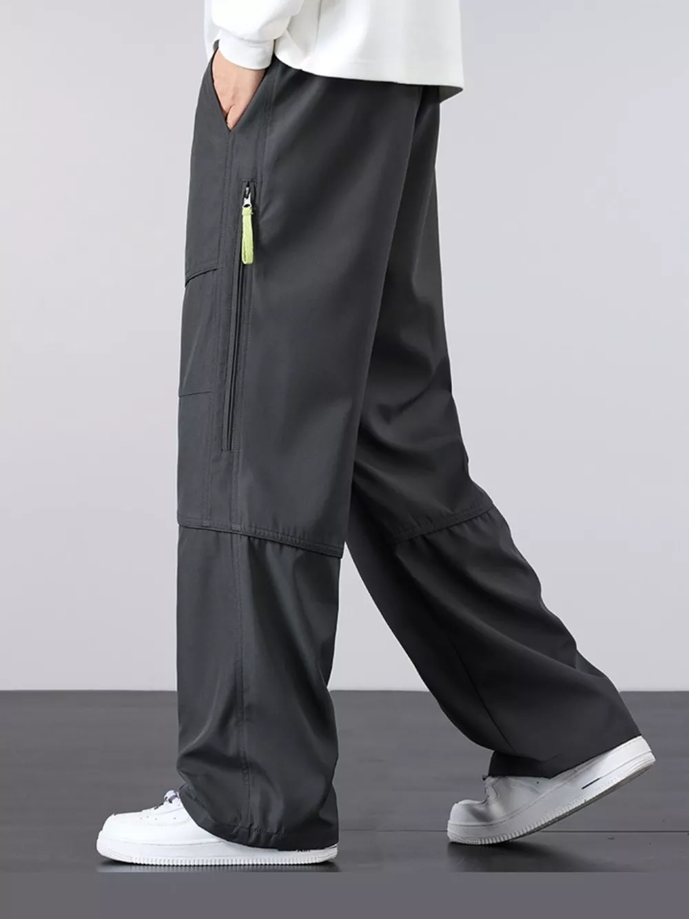 Men's Plus Size Casual Loose Fit Cargo Pants, image 8