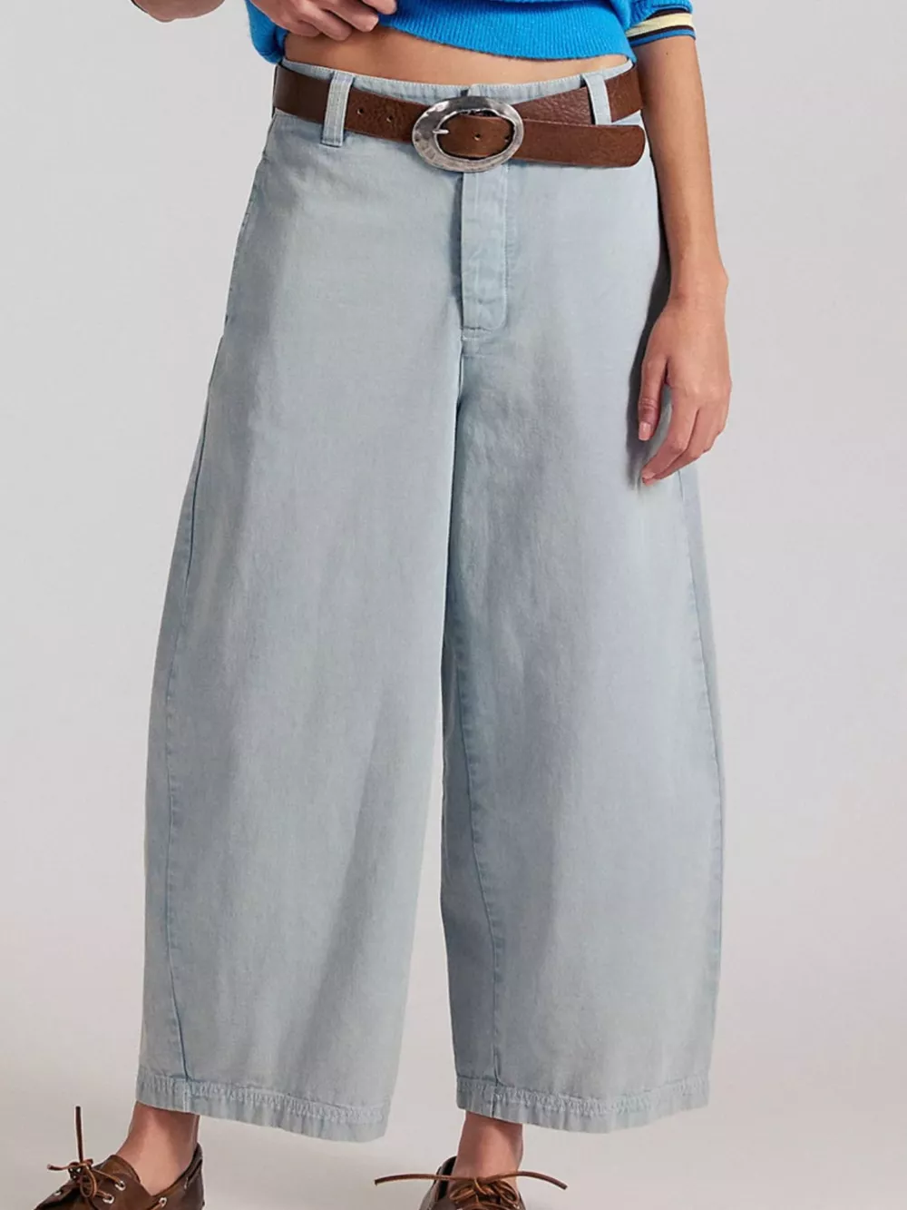 Christmas Outfit Wide-Leg Cropped Jeans, image 17
