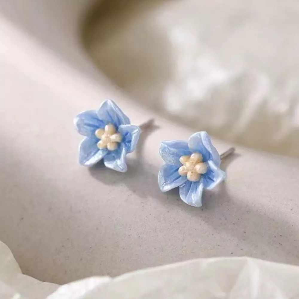 Floral Stud Earrings, image 3