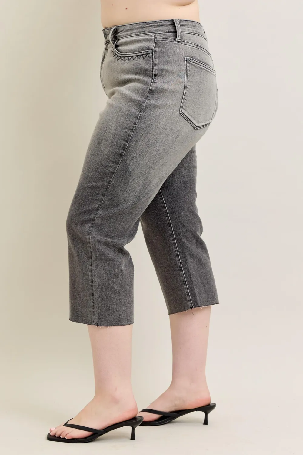Full Size Wide Leg Capris Jeans Plus Size, image 5