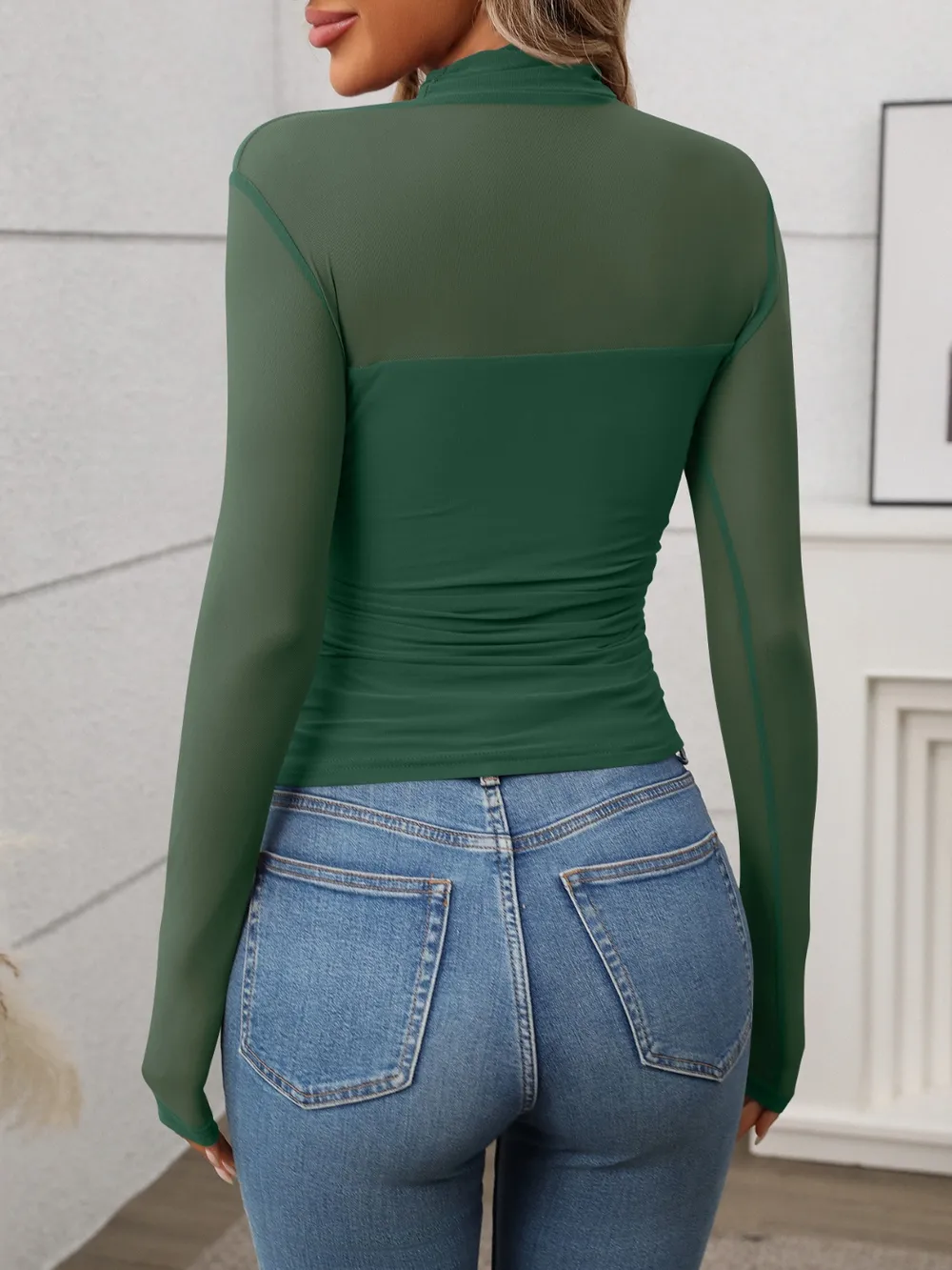 Mock Neck Long Sleeve Top, image 18