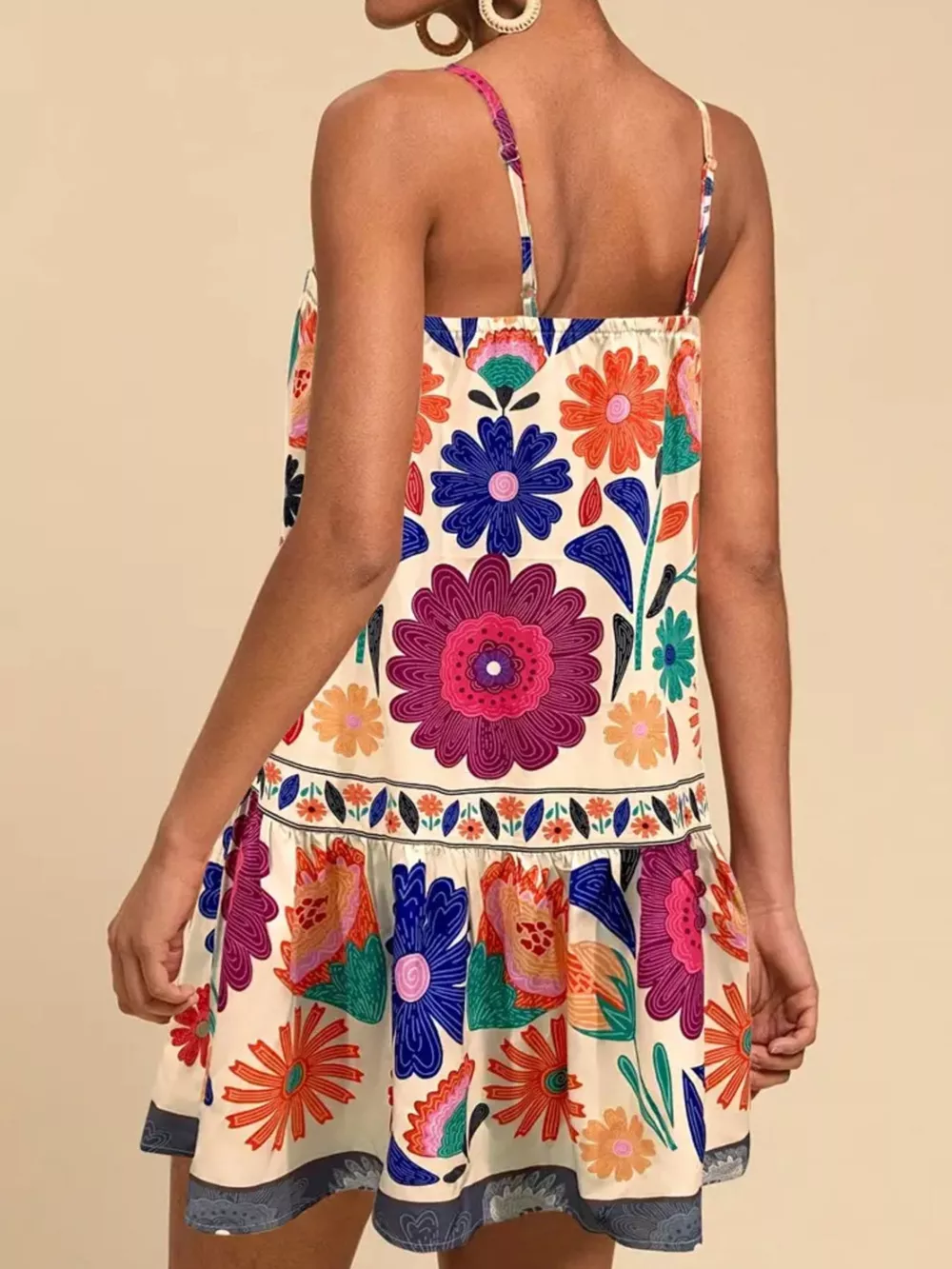 Floral Print Sleeveless Mini Dress, image 11