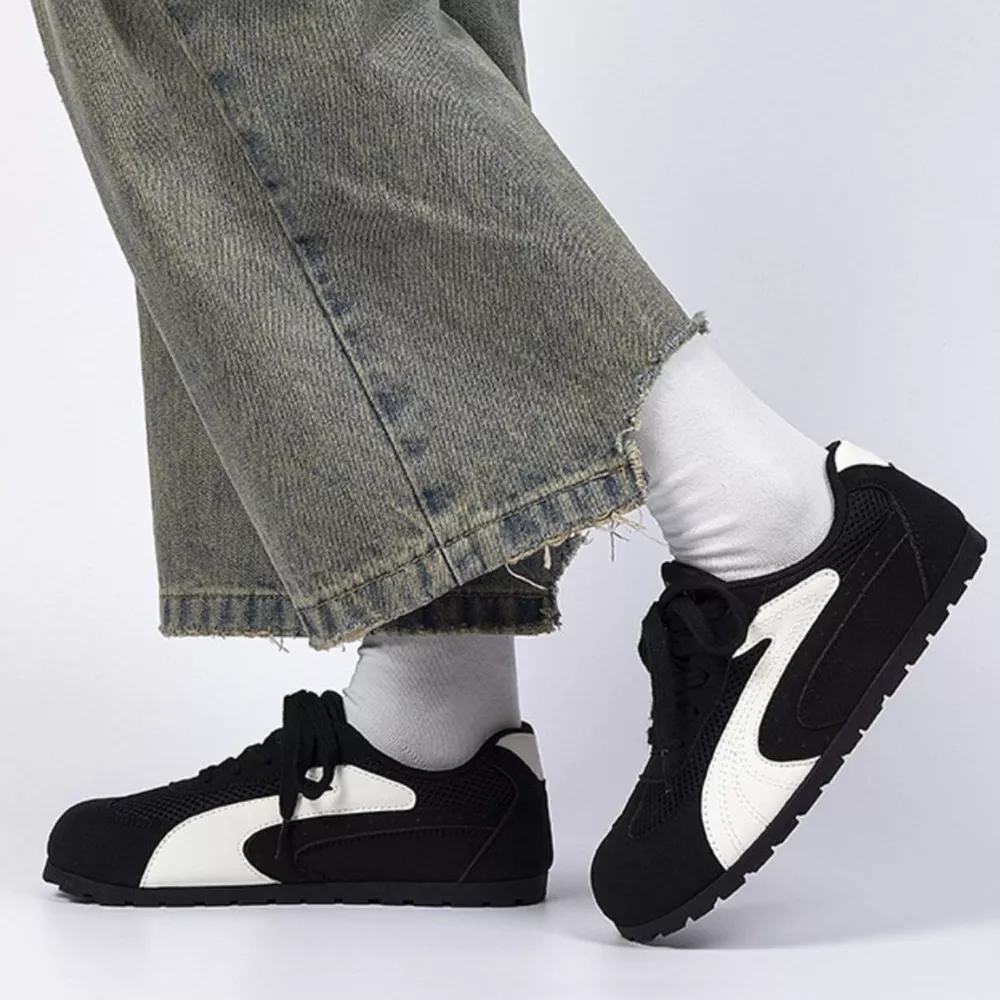Contrast Lace Up Casual Sneakers, image 3
