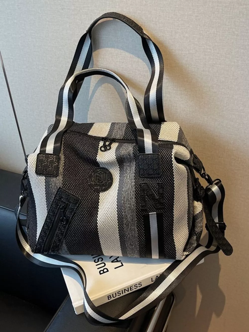 Striped Duffle Bag, image 3