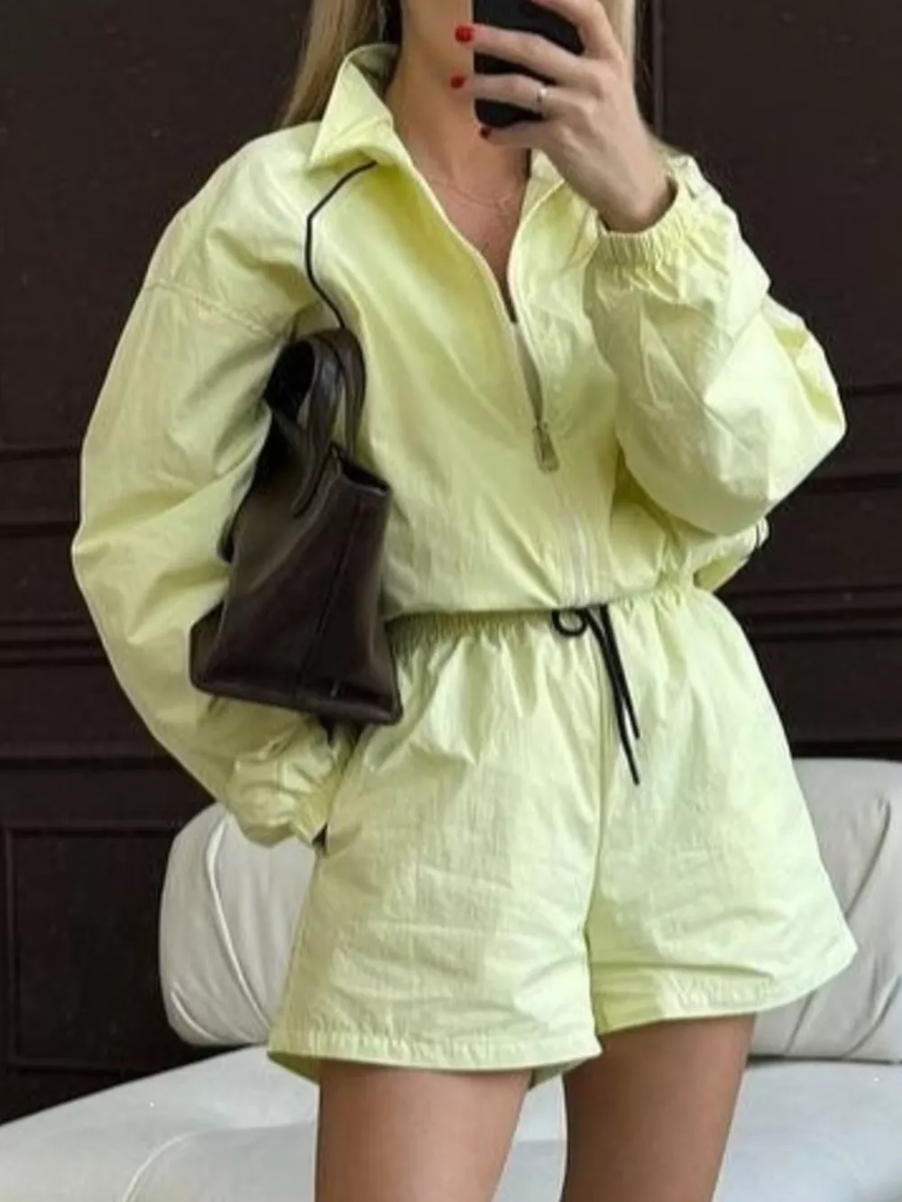 Zip-Up Jacket and Shorts Two-Piece Set, image 10