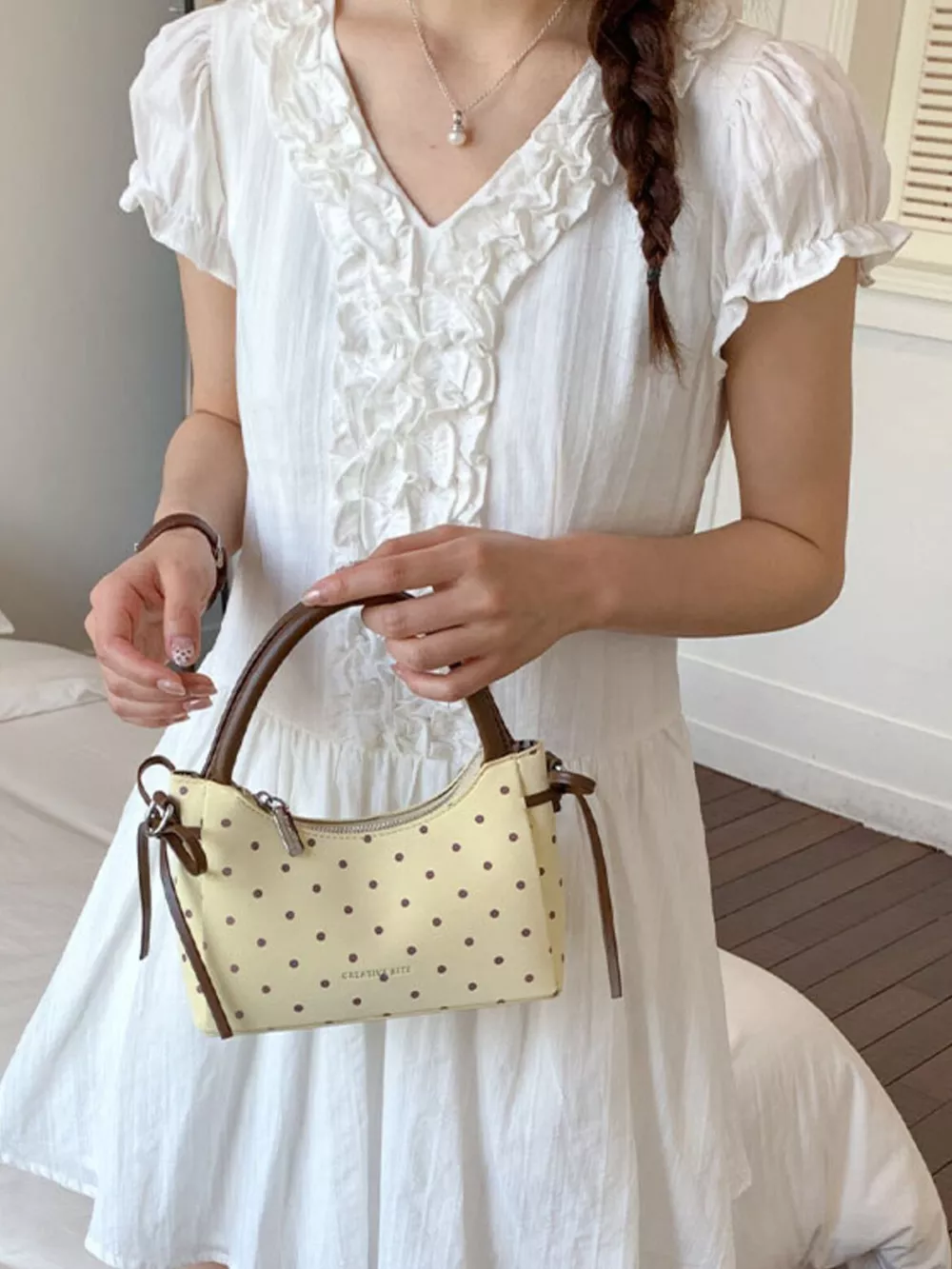Polka Dot Mini Crossbody Bag, image 7
